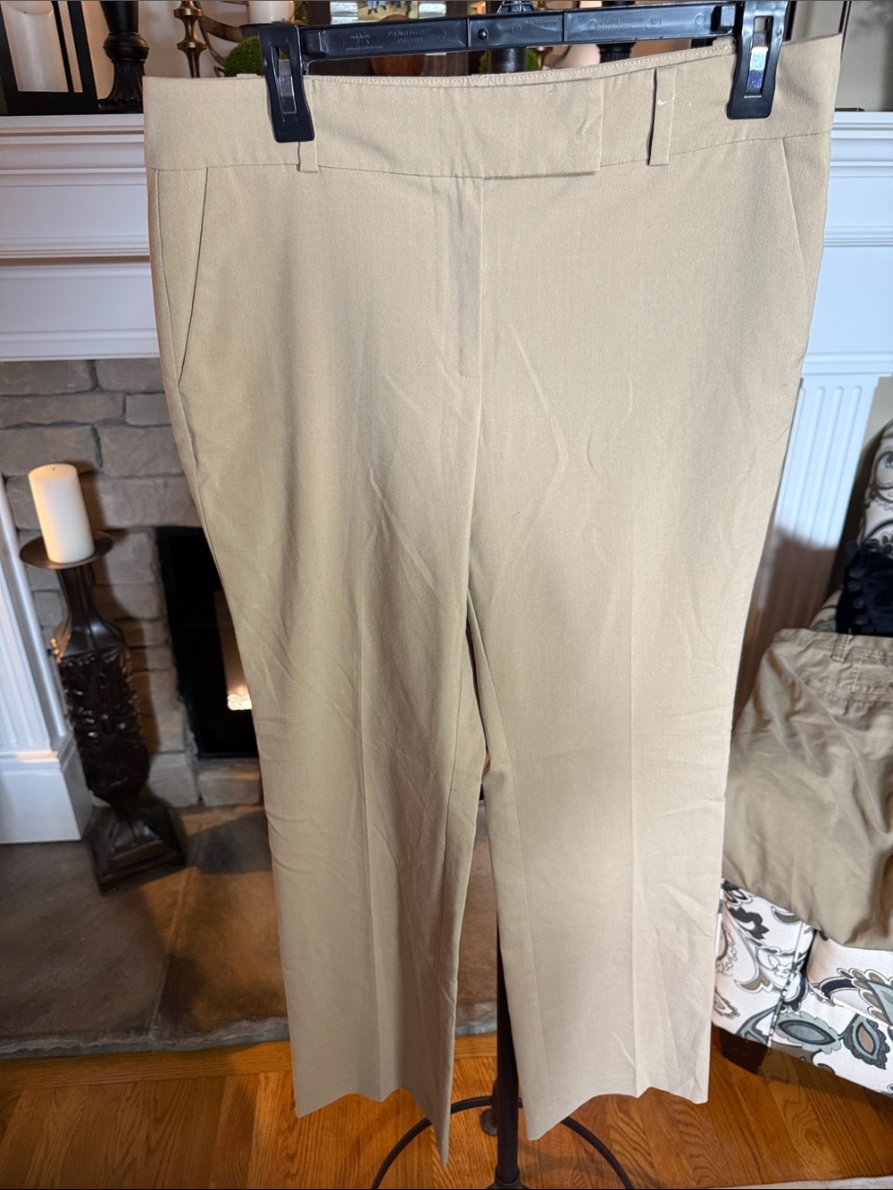 Ann Taylor Women's Straight Leg Dress Pants in Light Khaki